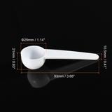 Micro Spoons 5 Gram Measuring Scoop Round Bottom Mini Spoon 15Pcs - White