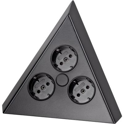 THEBO Eck-Steckdose ST 3007/ C schwarz matt Dreiecksteckdose 240 V Image