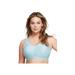 Plus Size Women's MAGICLIFT® SEAMLESS SPORT BRA 1006 by Glamorise in Frosted Aqua (Size 50 G)