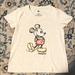 Disney Tops | Adult Disney-Mikey Mouse V-Neck Tee | Color: Cream/Gray | Size: S