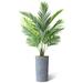 SIGNLEADER Artificial Tree In Planter, Fake Areca Tropical Palm Tree Home Decoration (Plant Pot Plus Tree) Silk/Polyester/Plastic in Black | Wayfair