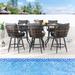 Patio Festival 9-piece Outdoor Bar Height Dining Set with Cushions