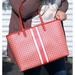 Tory Burch Bags | Nib T Tilt Allover Tzag Large Red Coated Canvas Tote Red | Color: Red | Size: Os