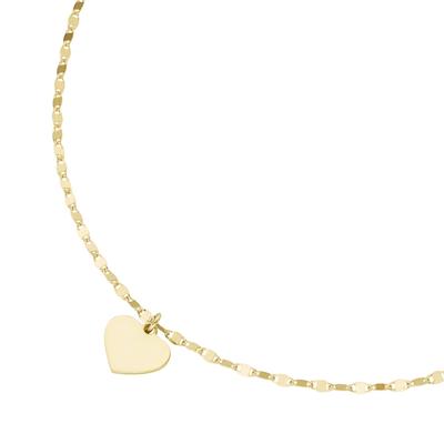 Smart Jewel - Kette Herz-Anhänger an Fantasiekette, Silber 925 Ketten 1 ct Gold Damen