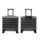 ALUMAXX 45194 Businesstrolley Gravity, Reisekoffer mit Overnight Fach, rausnehmbare Fächermappe und TSA Schloss, Aluminium Rollkoffer, Trolleykoffer mit 4 Rollen, Koffer ca. 44 x 42 x 22,5 cm, grau