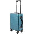 ALUMAXX 45189 Reisetrolley Gravity, Rollkoffer Aluminium, Reisekoffer Alu mit TSA-Schloss, Trolley mit 4 Leichtlaufdoppelrollen 360°, Kofferfach mit herausnehmbarer Trennwand, blau, 56 x 37 x 21 cm