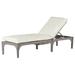 Summer Classics Club Teak 82.38" Long Reclining Single Chaise w/ Cushions Wood/Solid Wood in Brown | 40.625 H x 26.375 W x 82.375 D in | Outdoor Furniture | Wayfair