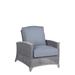 Summer Classics Astoria Patio Chair w/ Cushions Wicker/Rattan in Gray | 35.75 H x 32 W x 52 D in | Wayfair 355624+C513H750W750