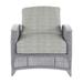 Summer Classics Astoria Patio Chair w/ Cushions Wicker/Rattan in Gray | 35.75 H x 32 W x 52 D in | Wayfair 355624+C513H6457N