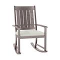 Summer Classics Outdoor Club Rocking Metal Chair w/ Cushions in Gray | 40 H x 24.5 W x 33.5 D in | Wayfair 333424+C0154076W4076