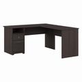 Bush Furniture Cabot 60W L Shaped Computer Desk with Drawers in Heather Gray - Bush Furniture CAB044HRG