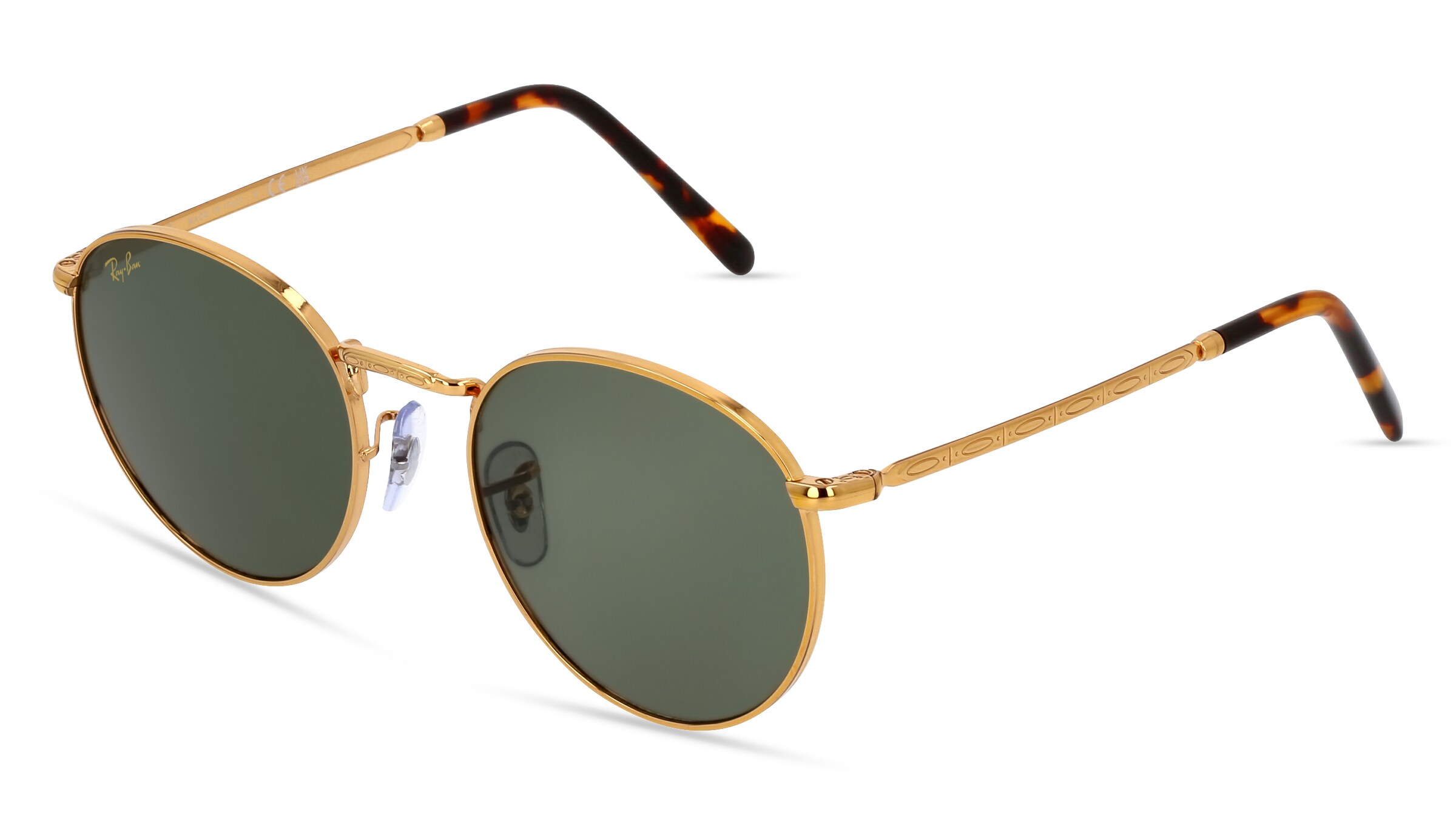 Ray-Ban RB 3637 NEW ROUND Unisex-Sonnenbrille Vollrand Panto Metall-Gestell, gold