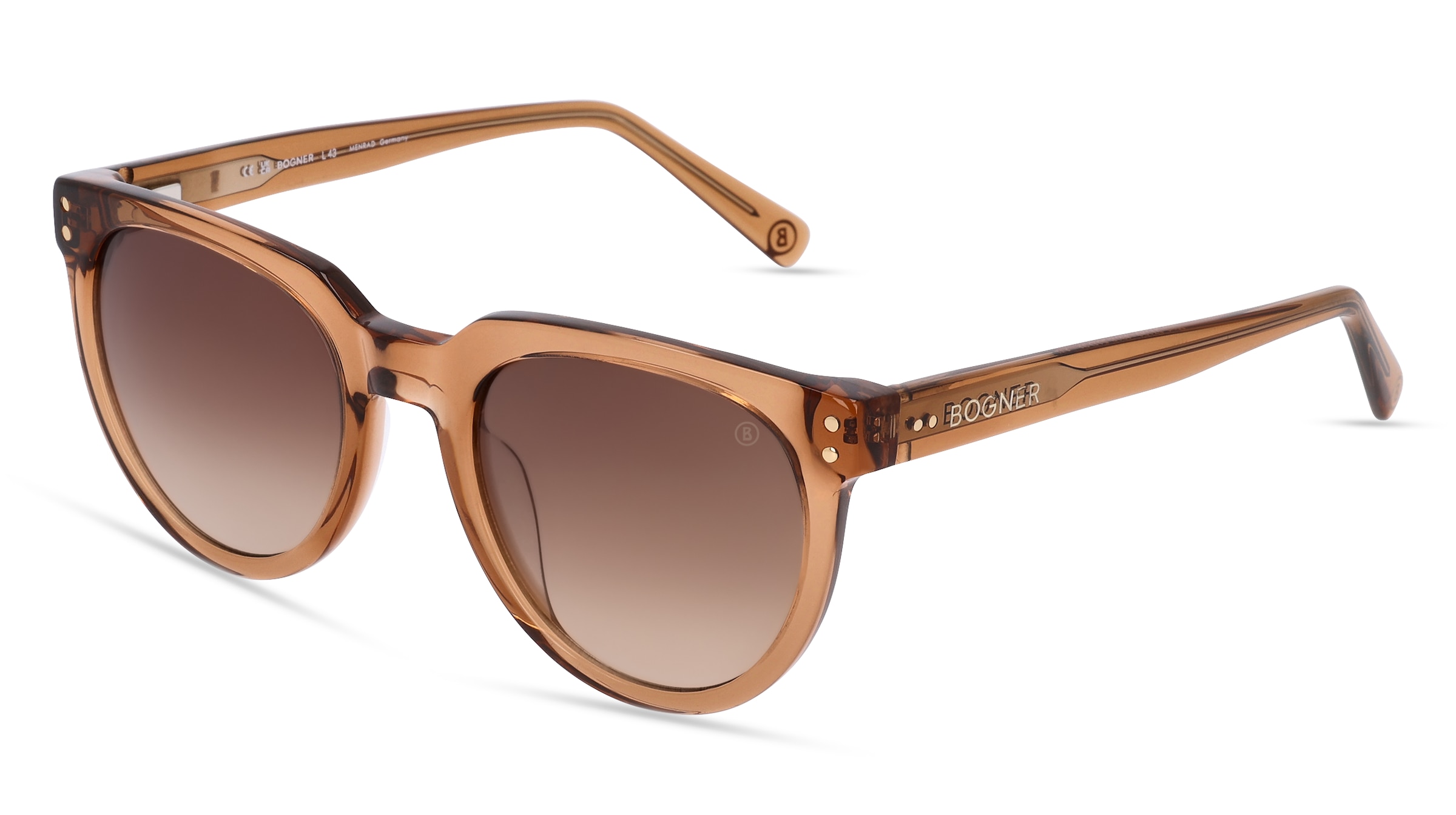 Bogner BO 7104 Damen-Sonnenbrille Vollrand Panto Kunststoff-Gestell, braun