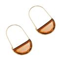 Anthropologie Jewelry | 2/$30 New Anthro Faceted Crescent Earrings In Amber | Color: Brown/Gold | Size: Os