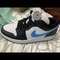 Nike Shoes | Nike Air Jordan Low Top 1. North Carolina Blue And Black. Never Been Worn. | Color: White | Size: 9