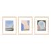 Joss & Main Morning Sky Set Of 3 By Andrea Stokes - Framed Wall Art Metal in Blue/Pink | 50 H x 40 W x 1.25 D in | Wayfair