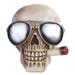 The Holiday Aisle® Skull Head Wearing Aviator Sunglasses & Smoking Cigar Figurine Resin | 5.75 H x 5 W x 4 D in | Wayfair