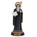 Trinx Lovettsville St Saint San Benito Abad Holy Figurine Religious Decoration Resin in Black/Yellow | 12 H x 4.5 W x 4 D in | Wayfair
