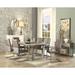 Orren Ellis Izai 6 - Person Dining Set Wood/Upholstered/Metal in Brown/Gray | 30 H x 40 W x 73 D in | Wayfair CD022DDB497746319B7142CC364F37B0