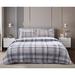 Latitude Run® Polyester Microfiber Plaid Quilt Set Microfiber in Gray | Full Quilt + 2 Standard Shams | Wayfair 909064304C0F4EE3BD9D57F839BBCA86