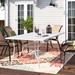 Lark Manor™ Abbie-Lea Aluminum Dining Table Metal in White | 27.56 H x 72.01 W x 41.97 D in | Outdoor Dining | Wayfair