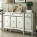 Rosdorf Park Hannaha Westerly Accent Cabinet Wood in Brown/Gray | 36 H x 60 W x 14 D in | Wayfair WRLO1412 39712532