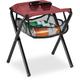 Tabouret pliant camping, avec poche, jusqu'à 120 kg, pliable, léger, siège plage, HxLxP: 39x29x35