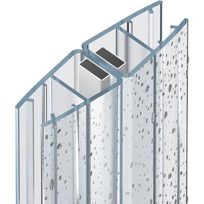 Duschtür-Magnetdichtung 180° 1 x Paar 200 cm Duschdichtungen Ersatzdichtung für Nische Schiebetür