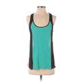 Scoop NYC Sleeveless Blouse: Scoop Neck Over the Shoulder Blue Solid Tops - Women's Size P