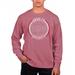 Men's Uscape Apparel Maroon Bradley Braves Pigment Dyed Fleece Crew Neck Sweatshirt