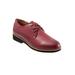 Wide Width Women's Whitby Oxford Flat by SoftWalk in Dark Red (Size 8 1/2 W)