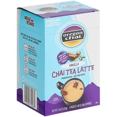 Oregon Chai Single Serve Packets Vanilla Chai Dry Mix 8 ct.