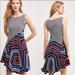 Anthropologie Dresses | Anthropologie Maeve Cameron Asymmetrical Red White & Blue Geometric Dress S | Color: Blue/Red | Size: S