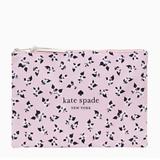 Kate Spade Bags | Kate Spade Large Canvas Floral Print Zip Pouch | Color: Black/Pink | Size: Large