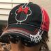 Disney Accessories | Disney Minnie Mouse Women's Red And Black Baseball Cap Snap Size | Color: Black/Red | Size: Os