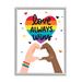 Stupell Industries Love Always Wins Rainbow Heart Hand Gesture Wall Plaque Art By Angela Nickeas Wood in Brown | 14 H x 11 W x 1.5 D in | Wayfair