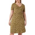 TOM TAILOR Damen Kleid in Wickeloptik 1032059, 29156 - Olive Small Floral Design, 40