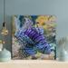 Rosecliff Heights Black & White Fish In Water 14 - Wrapped Canvas Painting Metal in Black/Indigo/Yellow | 32 H x 32 W x 2 D in | Wayfair