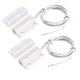 2pcs MC-38 Surface Mount Wired NC Door Sensor Alarm Magnetic Reed Switch White