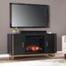 Biddenham Electric Fireplace Console Media Storage by SEI Furniture in Black