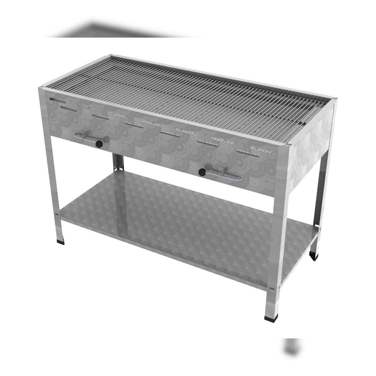 ChattenGlut Professional 6er Holzkohle Bräter Standgerät Grill mit Rost 1140x530x800mm Image