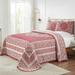 Lyron Bedspread Set, Twin, Berry