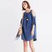 Madewell Dresses | Madewell Chambray Cold Shoulder Denim Tie Sleeve Dress | Color: Blue | Size: S