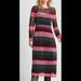 Zara Dresses | New Zara Stripe Open Work Dress | Color: Green/Pink | Size: M