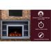 Seville Electric Fireplace Heater with 47-In. Blue TV Stand, Enhanced Log Display, Multi-Color Flames, and Remote Control - Cambridge CAM5021-1SBLLG3