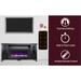 Somerset 70-In. Black Coffee Electric Fireplace Mantel with Multi-Color LED Flames, Driftwood Log Display, and Remote Control - Cambridge CAM6938-2COF