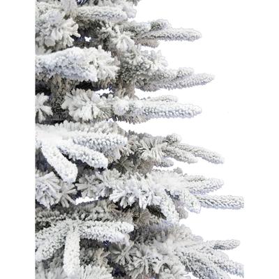 7.5-Ft. Flocked Mountain Pine Christmas Tree - Fra...