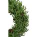 48-In. Norway Pine Artificial Holiday Wreath with Multi-Colored Battery-Operated LED String Lights - Fraser Hill Farm FFNP048W-6GR