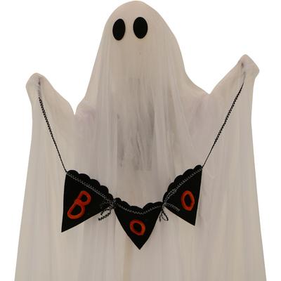 3.3-ft. White Ghost with Stake/BOO Scroll, Indoor/...