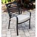 "Pemberton 3-Piece Commercial-Grade Bistro Set with 2 Cushioned Dining Chairs and a 30"" Square Glass-Top Table - Hanover PEMDN3PCG-ASH"
